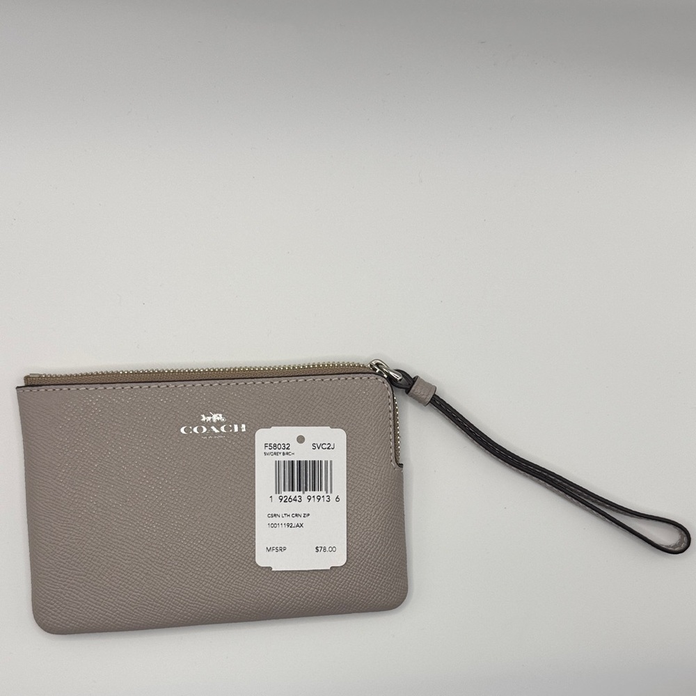 Coach Gray Key & Card Holder